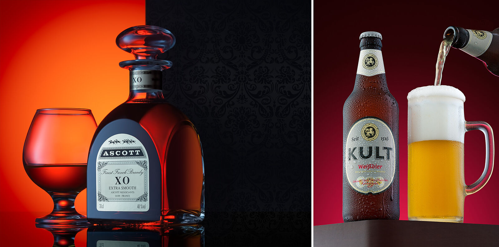 Ripe and juicy apple in water splashes